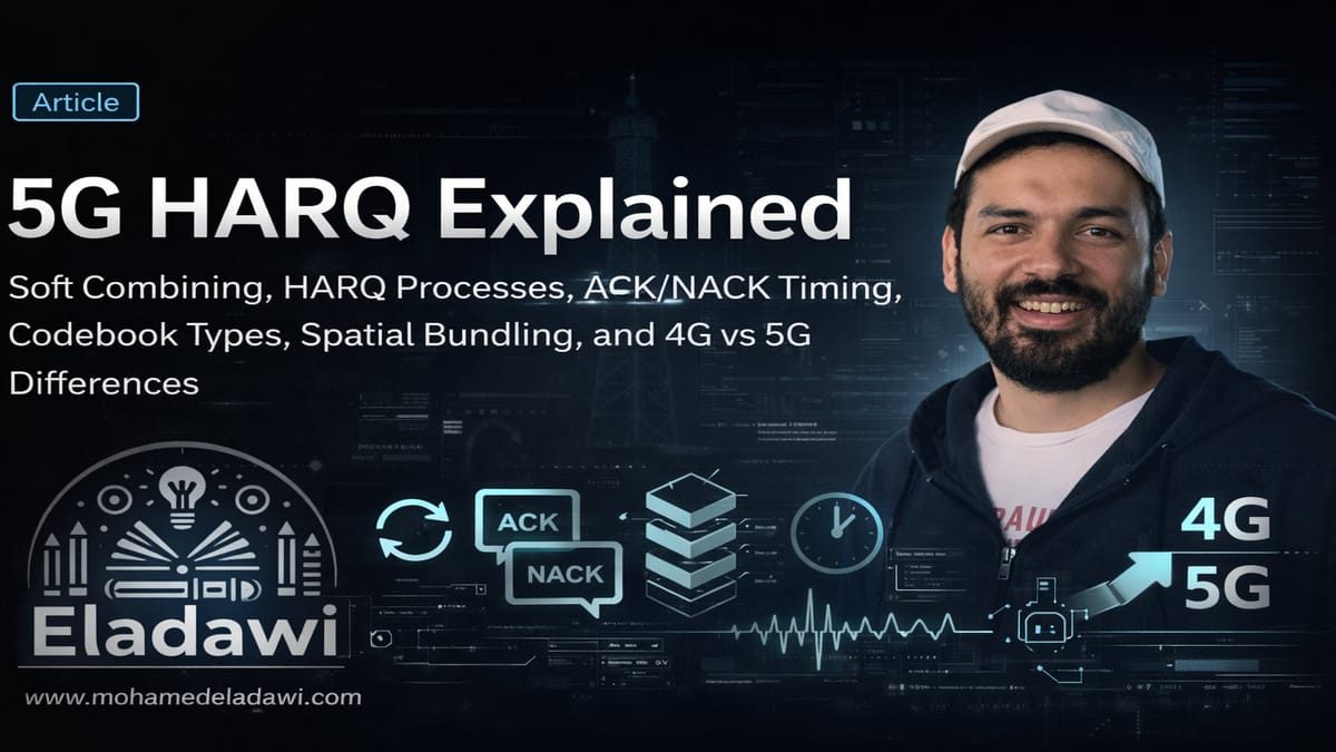 5G HARQ Explained: Soft Combining, HARQ Processes, ACK/NACK Timing, Codebook Types, Spatial Bundling, and 4G vs 5G Differences (Article)